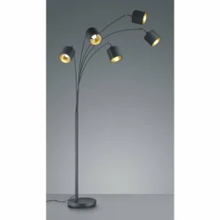 Luminaires Reality Lampadaire Reality TOMMY Noir, 5 lumières* Lampadaires Et Lampes Sur Pied