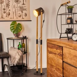 Lampes Vintages & Rétros-hofstein Lampadaire Rebbenas Brun, Noir, 1 lumière