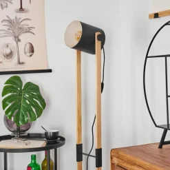 Lampes Vintages & Rétros-hofstein Lampadaire Rebbenas Brun, Noir, 1 lumière