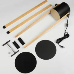 Lampes Vintages & Rétros-hofstein Lampadaire Rebbenas Brun, Noir, 1 lumière