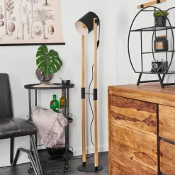 Lampes Vintages & Rétros-hofstein Lampadaire Rebbenas Brun, Noir, 1 lumière