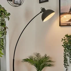 Lampes Industrielles-hofstein Lampadaire Recife Noir, 1 lumière