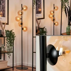 hofstein Lampadaire Remaisnil Ambre, 5 lumières