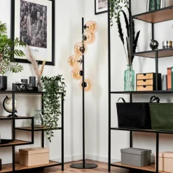 hofstein Lampadaire Remaisnil Ambre, 6 lumières