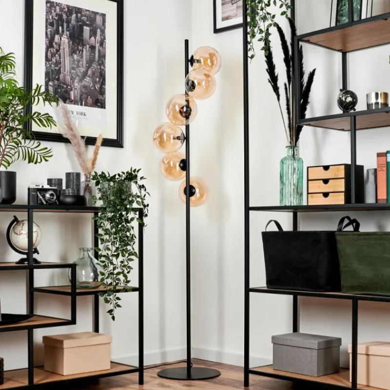 hofstein Lampadaire Remaisnil Ambre, 6 lumières