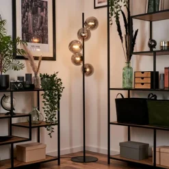 hofstein Lampadaire Remaisnil Fumé, 5 lumières