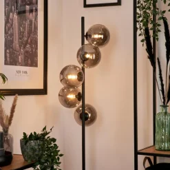 hofstein Lampadaire Remaisnil Fumé, 5 lumières