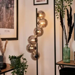 hofstein Lampadaire Remaisnil Fumé, 6 lumières