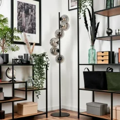 hofstein Lampadaire Remaisnil Fumé, 6 lumières