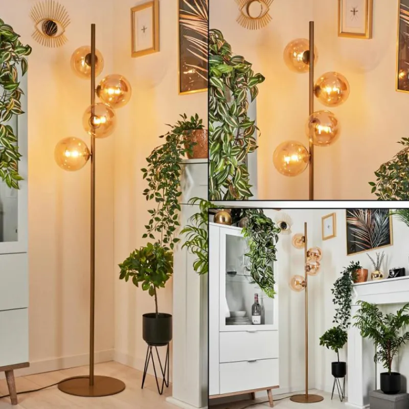 hofstein Lampadaire Remaisnil Laiton, 4 lumières