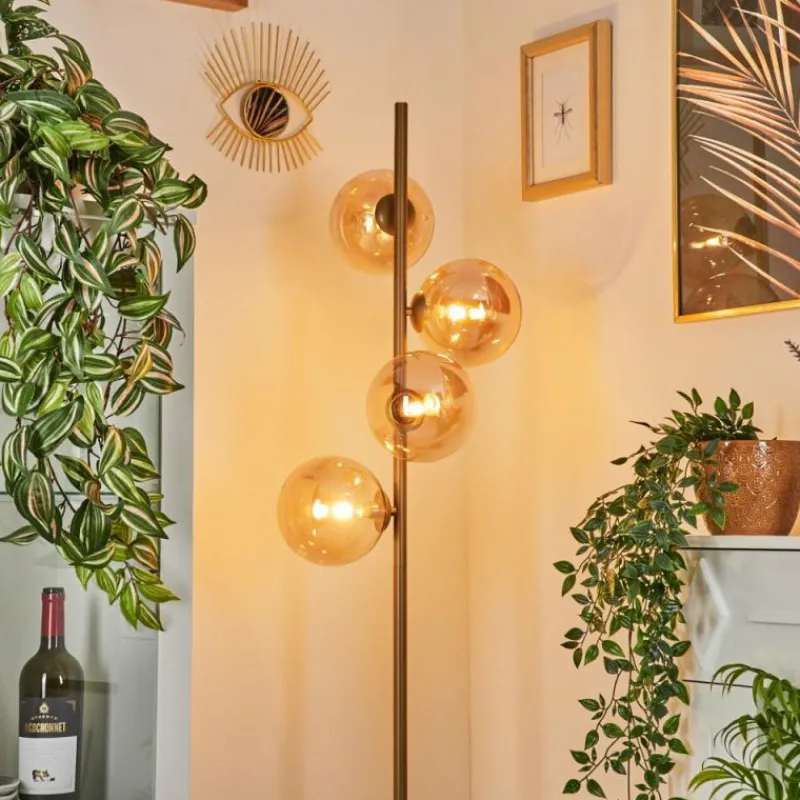 hofstein Lampadaire Remaisnil Laiton, 4 lumières