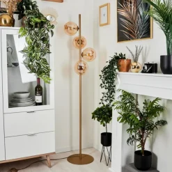 hofstein Lampadaire Remaisnil Laiton, 4 lumières