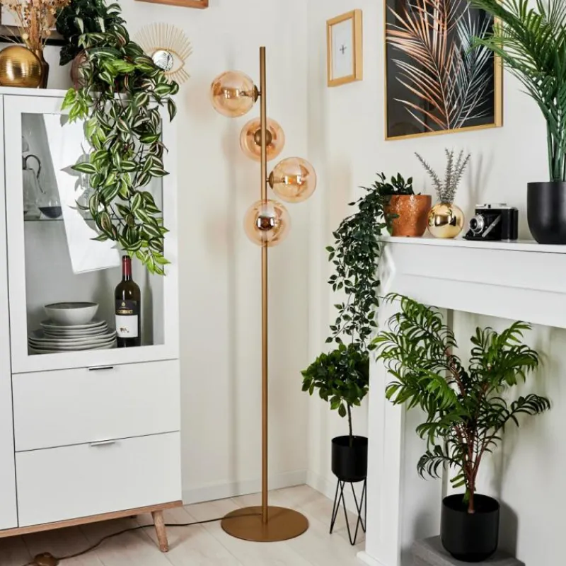 hofstein Lampadaire Remaisnil Laiton, 4 lumières