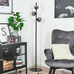 hofstein Lampadaire Remaisnil Noir, 3 lumières