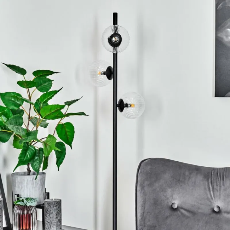 hofstein Lampadaire Remaisnil Noir, 3 lumières