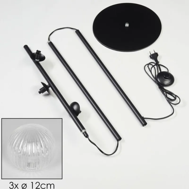 hofstein Lampadaire Remaisnil Noir, 3 lumières