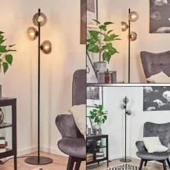 hofstein Lampadaire Remaisnil Noir, 3 lumières