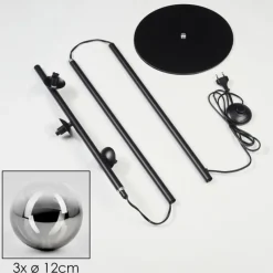 hofstein Lampadaire Remaisnil Noir, 3 lumières