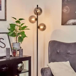 hofstein Lampadaire Remaisnil Noir, 3 lumières