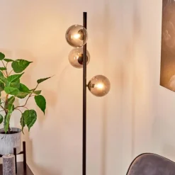 hofstein Lampadaire Remaisnil Noir, 3 lumières