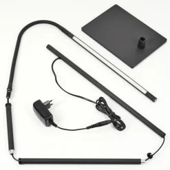 hofstein Lampadaire Reuland LED Noir, 1 lumière