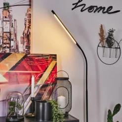 hofstein Lampadaire Reuland LED Noir, 1 lumière