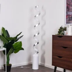 hofstein Lampadaire Rezat LED Argenté, Blanc, 1 lumière