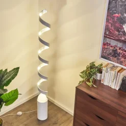 hofstein Lampadaire Rezat LED Argenté, Blanc, 1 lumière