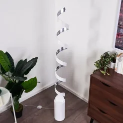 hofstein Lampadaire Rezat LED Argenté, Blanc, 1 lumière