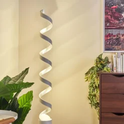 hofstein Lampadaire Rezat LED Argenté, Blanc, 1 lumière