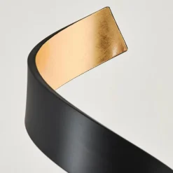 Lampes Art Déco-hofstein Lampadaire Rezat LED Noir doré, 1 lumière