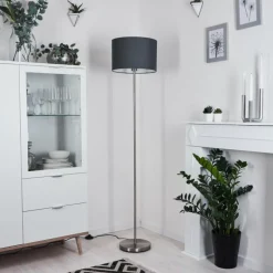 Lampes En Tissu-hofstein Lampadaire Rinkens Nickel mat, 1 lumière