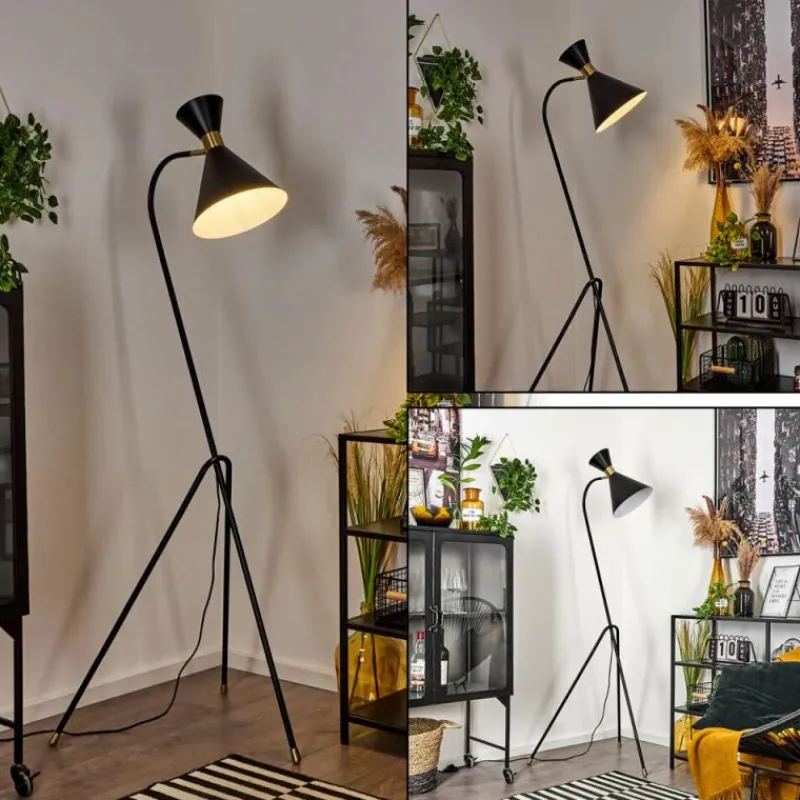 Lampes Industrielles-hofstein Lampadaire Rinkila Noir, 1 lumière