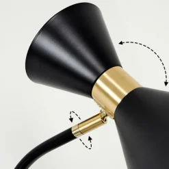 Lampes Industrielles-hofstein Lampadaire Rinkila Noir, 1 lumière