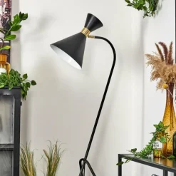 Lampes Industrielles-hofstein Lampadaire Rinkila Noir, 1 lumière