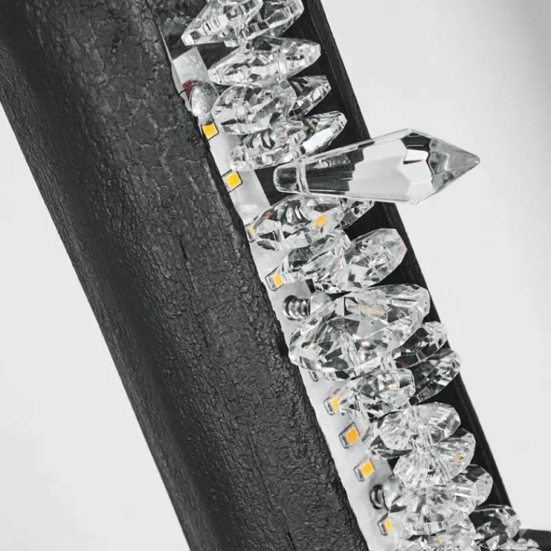 Lampes En Bois-hofstein Lampadaire Rodeche LED Laiton, Noir, 1 lumière