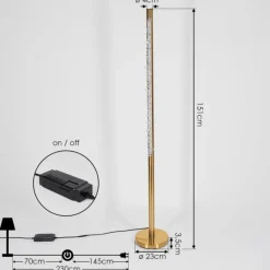 hofstein Lampadaire Rodeche LED Or, 1 lumière