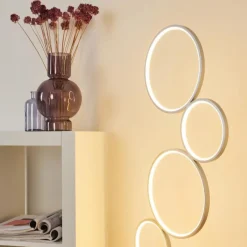 hofstein Lampadaire Rodekro LED Argenté, 1 lumière