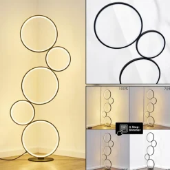 hofstein Lampadaire Rodekro LED Noir, 1 lumière