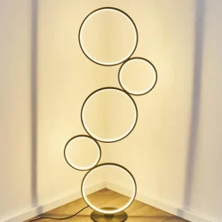 hofstein Lampadaire Rodekro LED Noir, 1 lumière