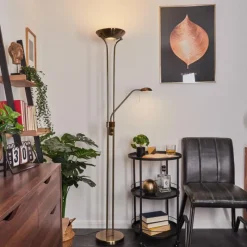 hofstein Lampadaire Rom LED Laiton, 2 lumières