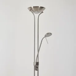 hofstein Lampadaire Rom LED Nickel mat, 2 lumières