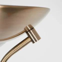 Luminaires Rustiques-hofstein Lampadaire Rom LED Vieux laiton, 2 lumières