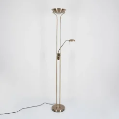 Luminaires Rustiques-hofstein Lampadaire Rom LED Vieux laiton, 2 lumières