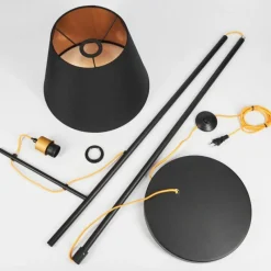 hofstein Lampadaire Saillon Noir, 1 lumière