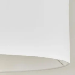 Lampes En Tissu-hofstein Lampadaire Saladillo Bois foncé, Blanc, 1 lumière