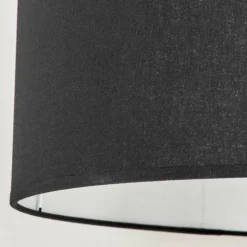 Lampes En Tissu-hofstein Lampadaire Saladillo Bois foncé, Blanc, 1 lumière