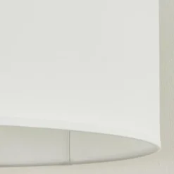 Lampes En Tissu-hofstein Lampadaire Saladillo Bois foncé, Blanc, 1 lumière