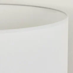 Lampes En Tissu-hofstein Lampadaire Saladillo Bois clair, Blanc, 1 lumière