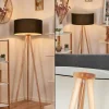 Lampes En Tissu-hofstein Lampadaire Saladillo Bois clair, Blanc, 1 lumière